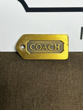 Coach Vintage Brass Metal 1.75” Hang Tag